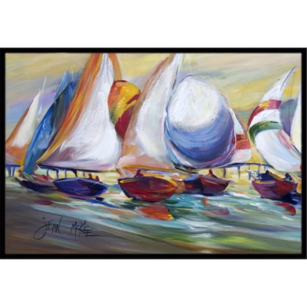 Carolines Treasures Sailboat Race In Dauphin Island Indoor and Outdoor Mat- 24 x 36 in. JMK1040JMAT - main